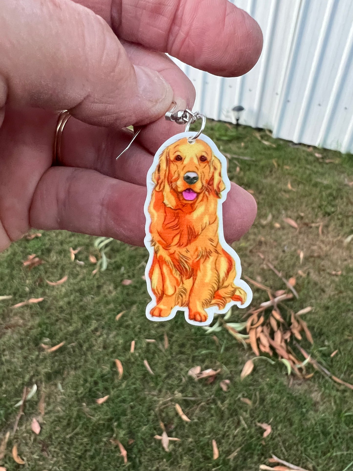 Golden Retriever Dog Earrings
