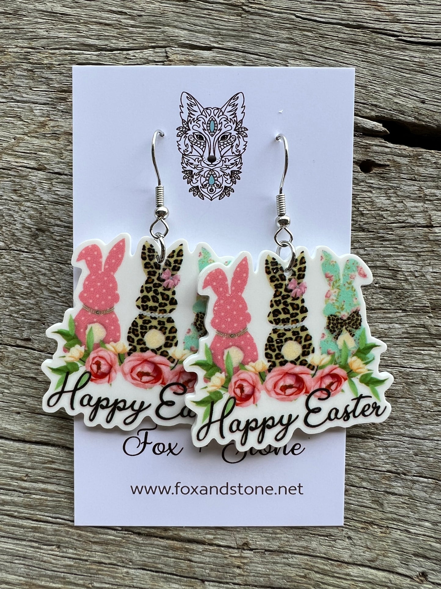 Happy Bunny Easter Earrings