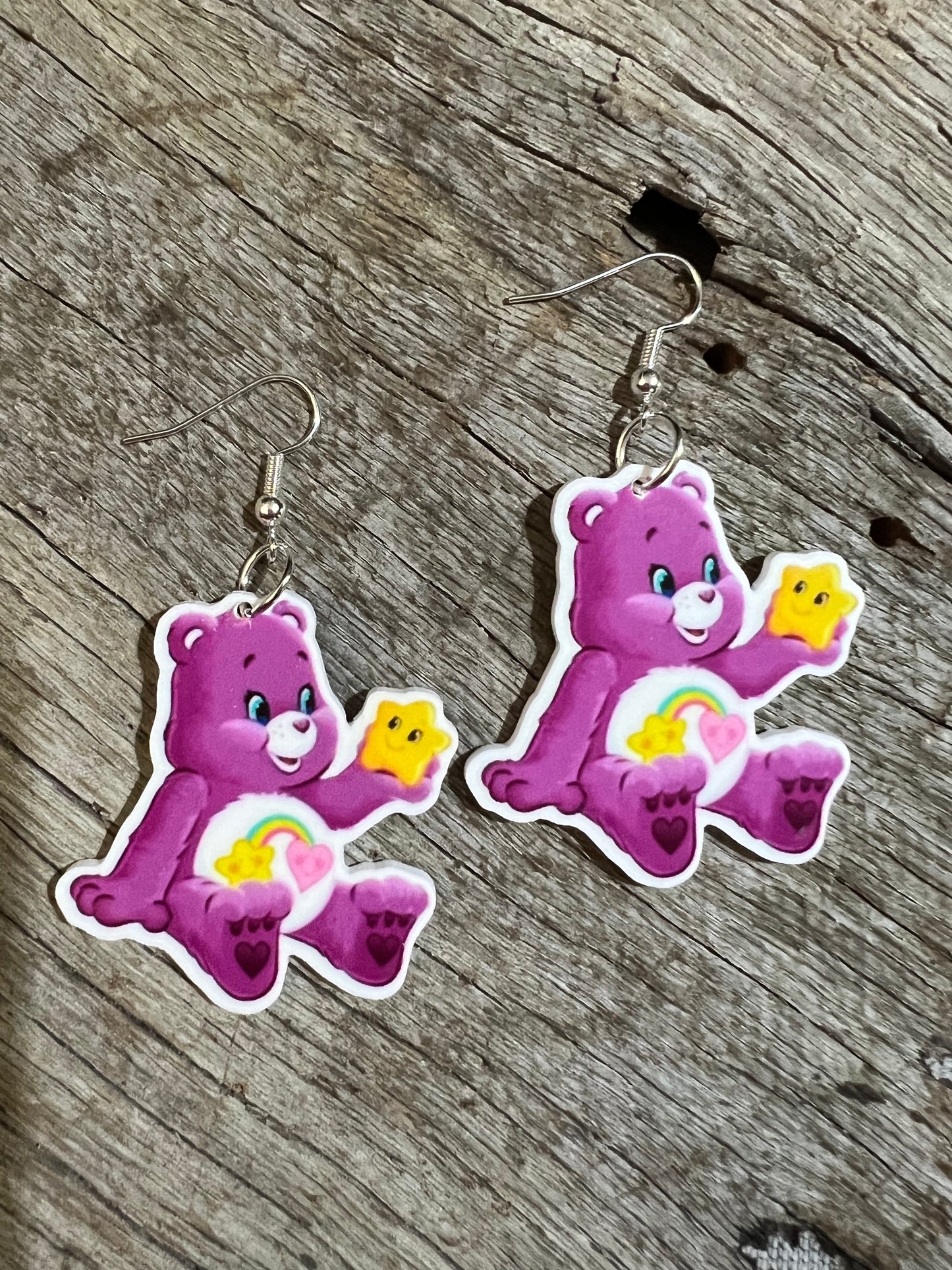 Plum Bear Plannar Earrings