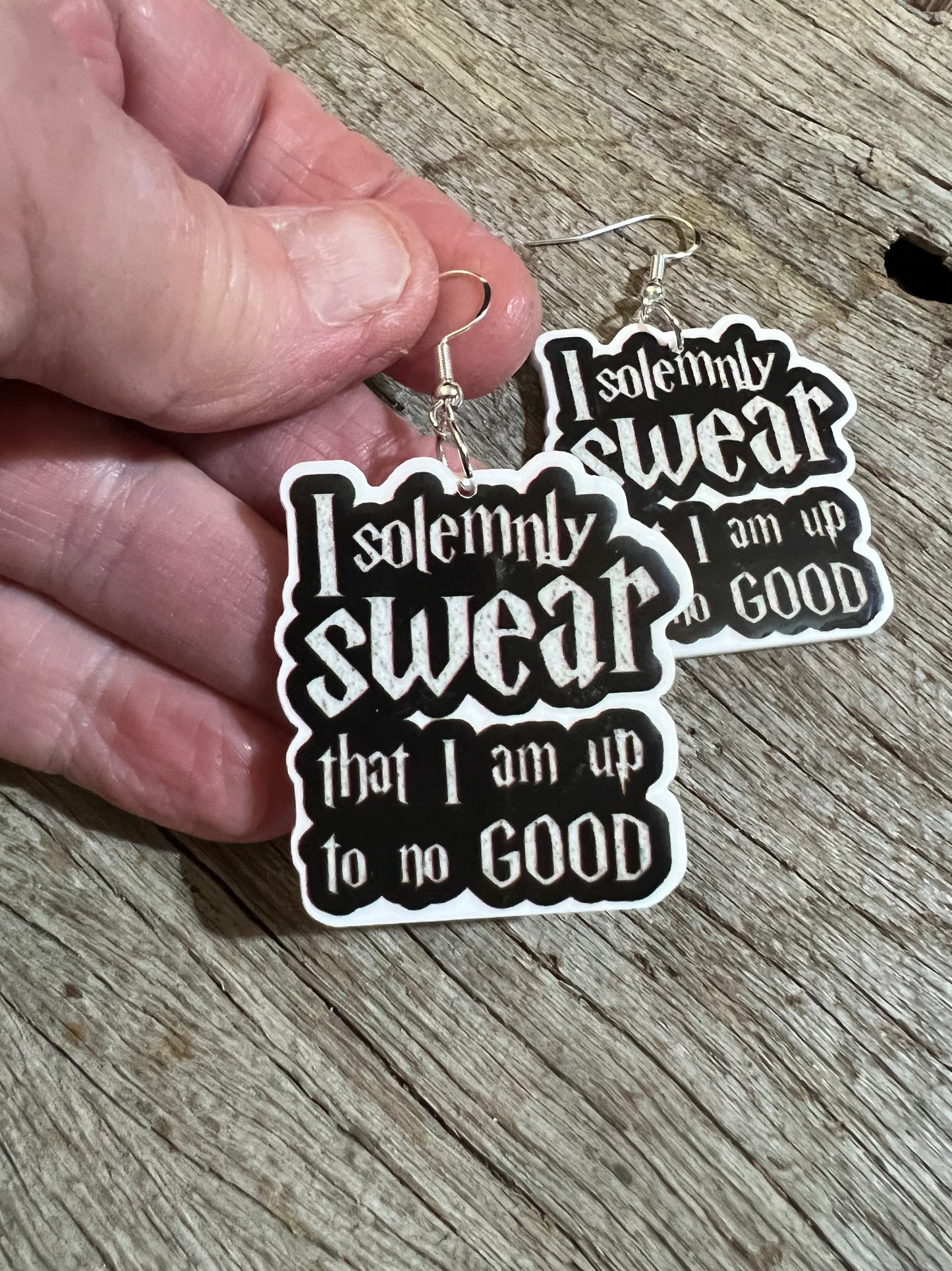 Solemnly Swear Black Earrings