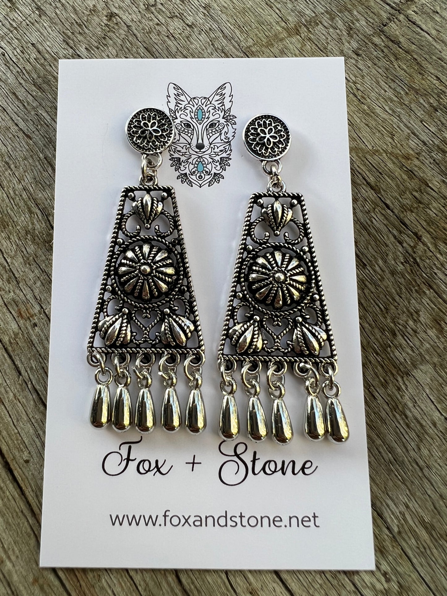 Lush Silver Drop Metal Dangles
