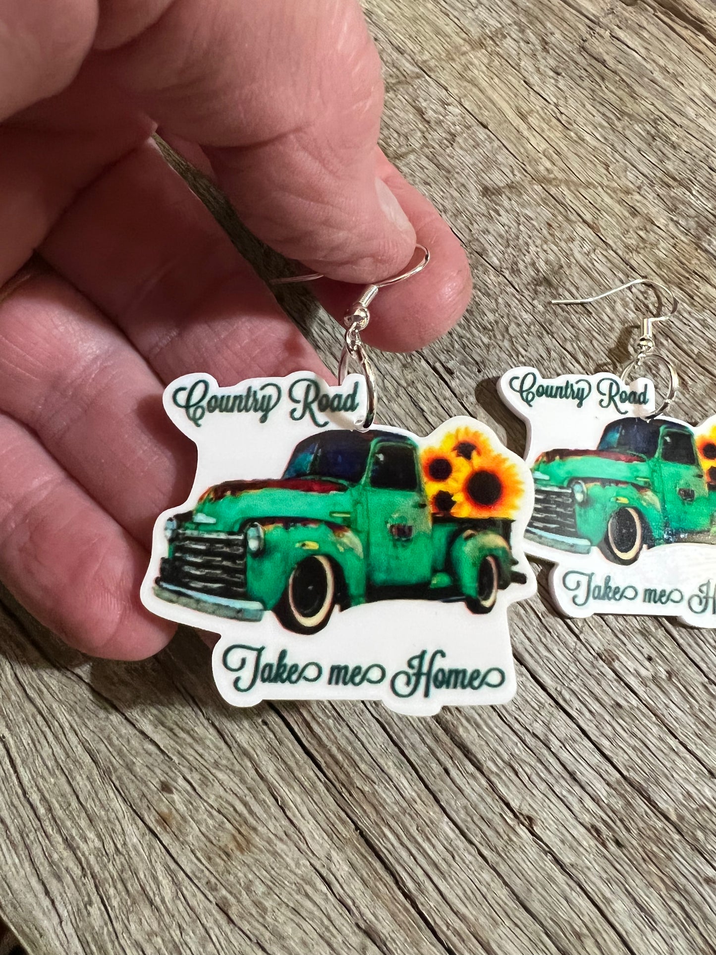 Country Road Resin Earrings