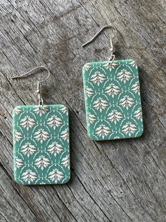 Lace and Linen Earrings