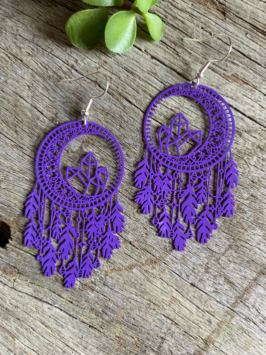 Purple Dream Catcher Crystal Filigree