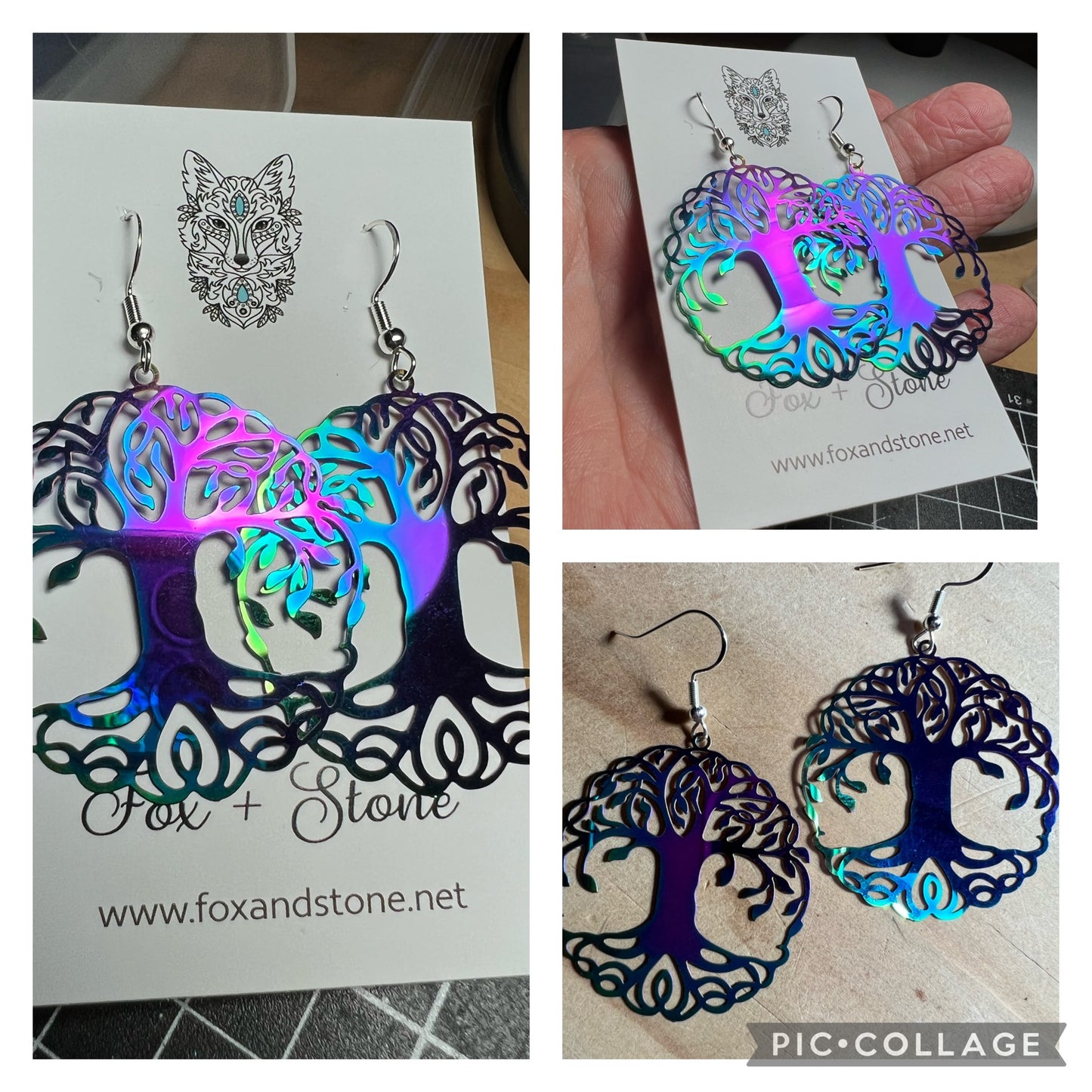 Iridescent Tree of Life Filigree
