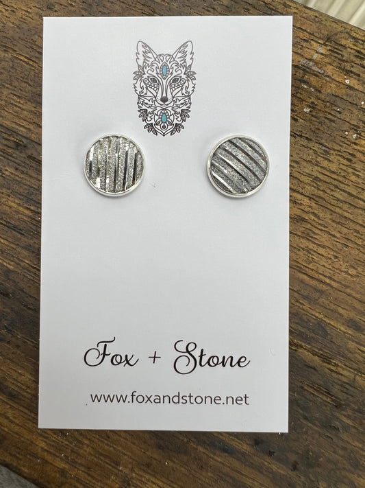 Metallic Druzy Stud Earrings