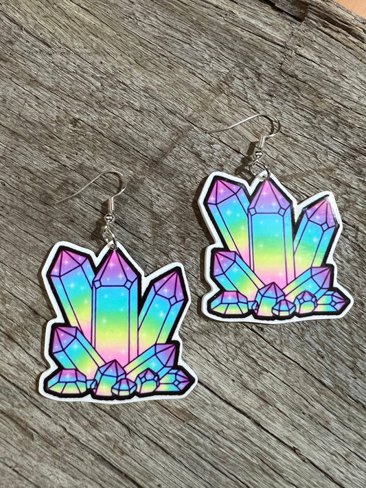Pretty Crystal Points Earrings