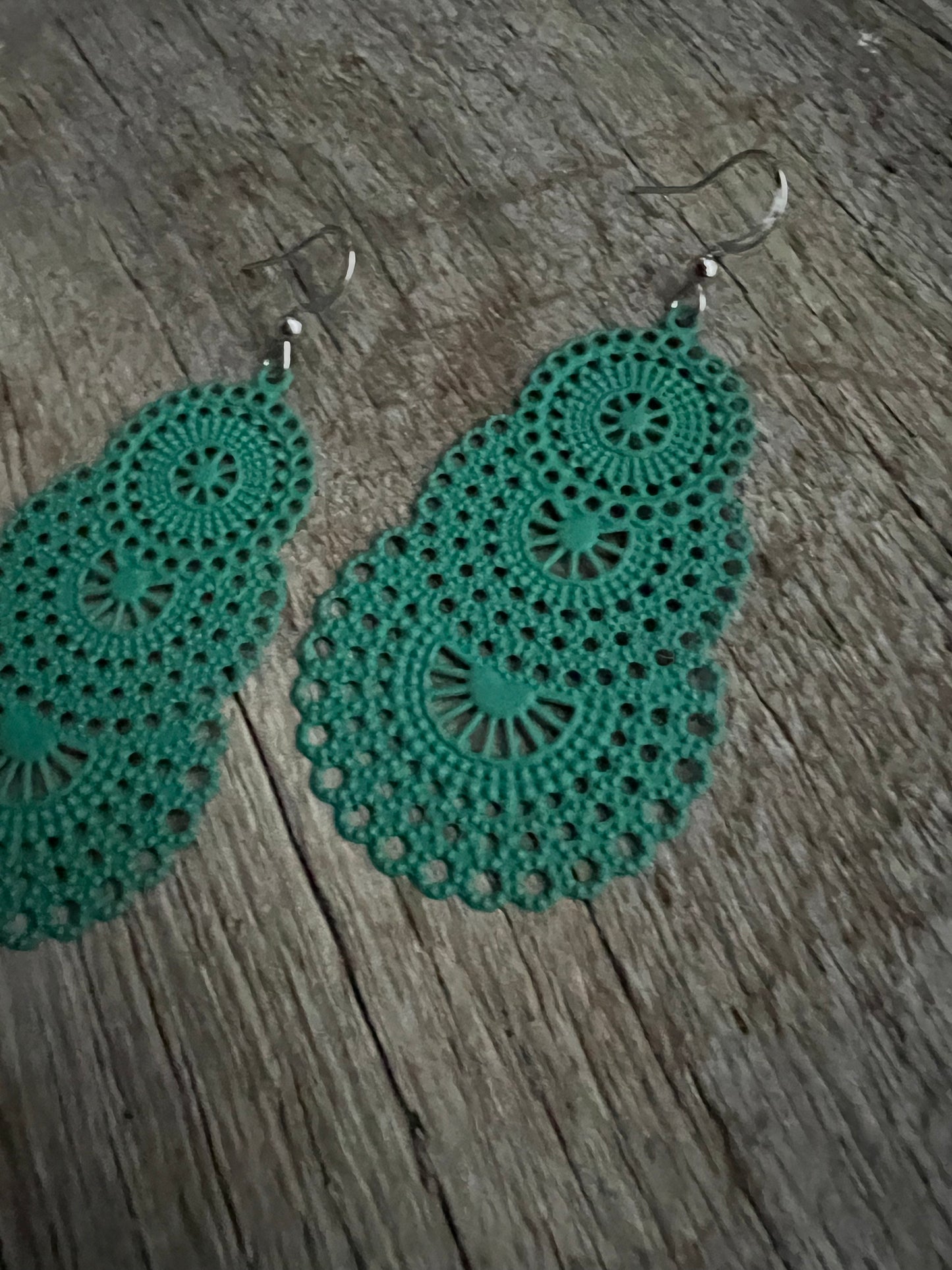 Stunning Seafoam Metal Dangles