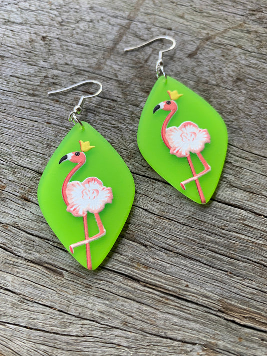 Queen Flamingo Earrings