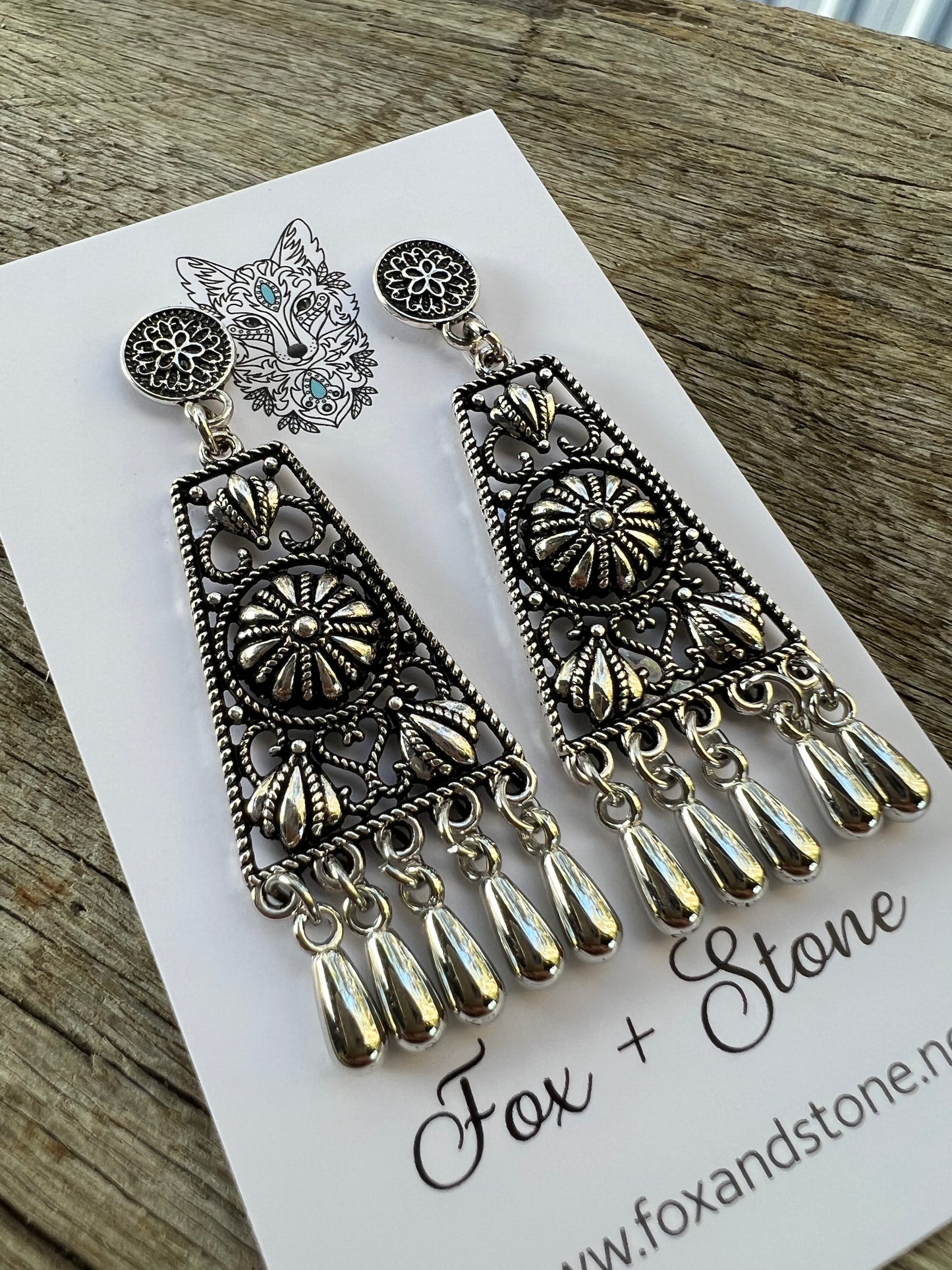Lush Silver Drop Metal Dangles
