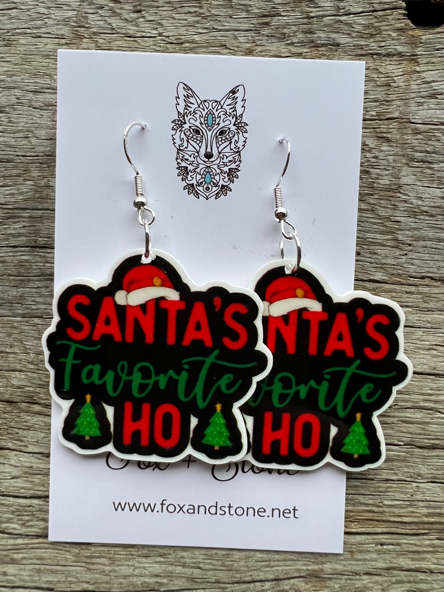 Santa’s Favorite Ho Christmas Earrings