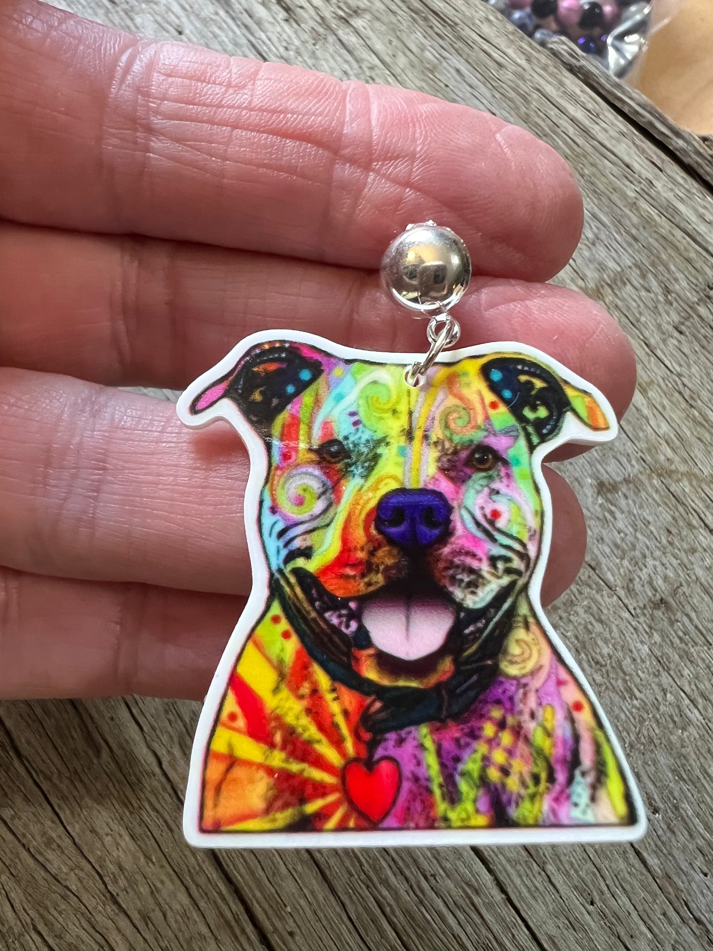 Beautiful Staffy Stud Earrings