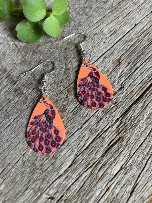 Sunset Peacock Teardrops