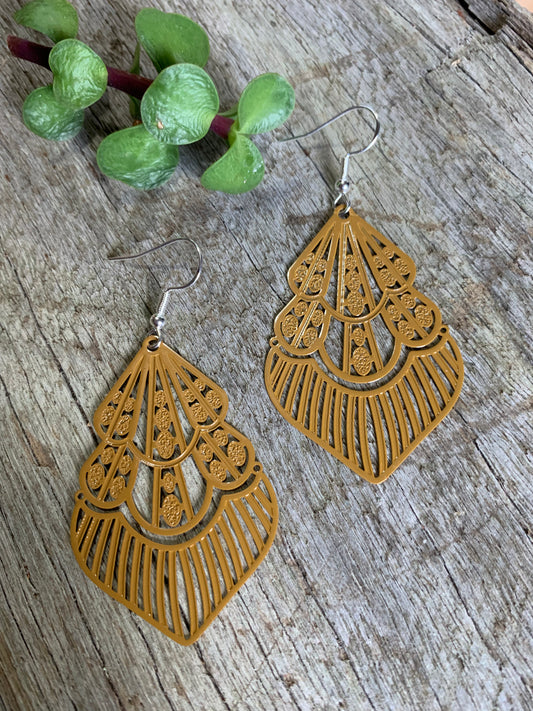 Maggie May Olive Brown Filigree