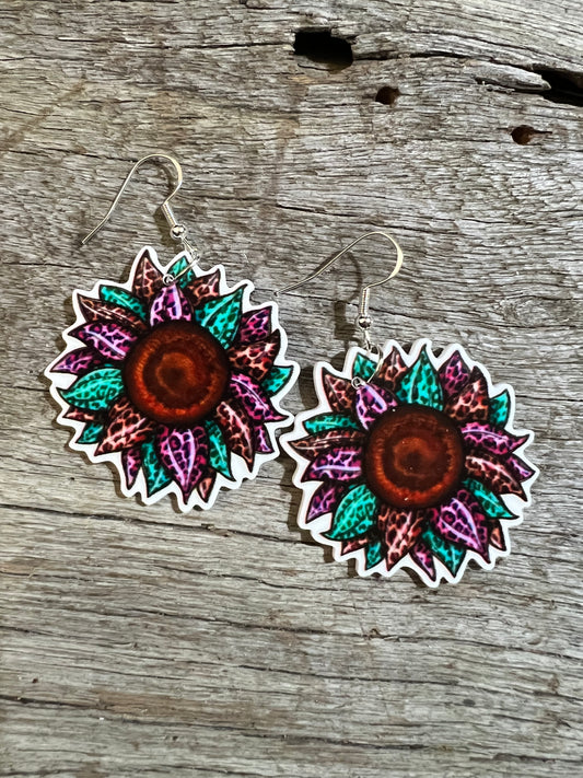Stunning Sunflower Earthy Earrings