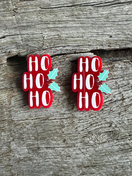 Ho Ho Ho Christmas Studs