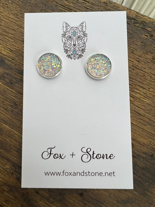 Ice Ice Druzy Stud Earrings