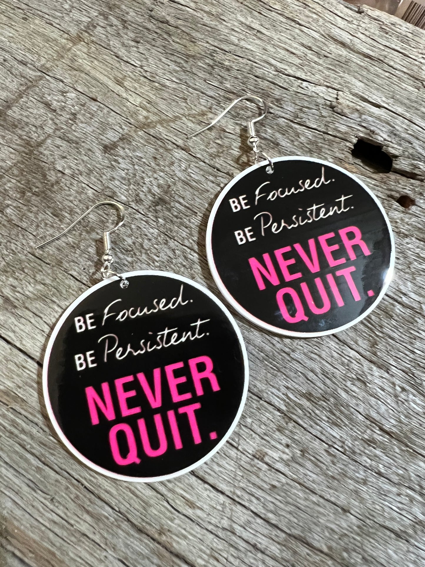 Never Quit Resin Earrings