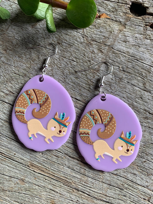 Boho Squirrel Earrings