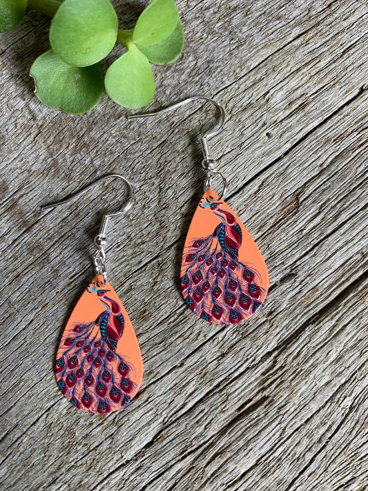 Sunset Peacock Teardrops