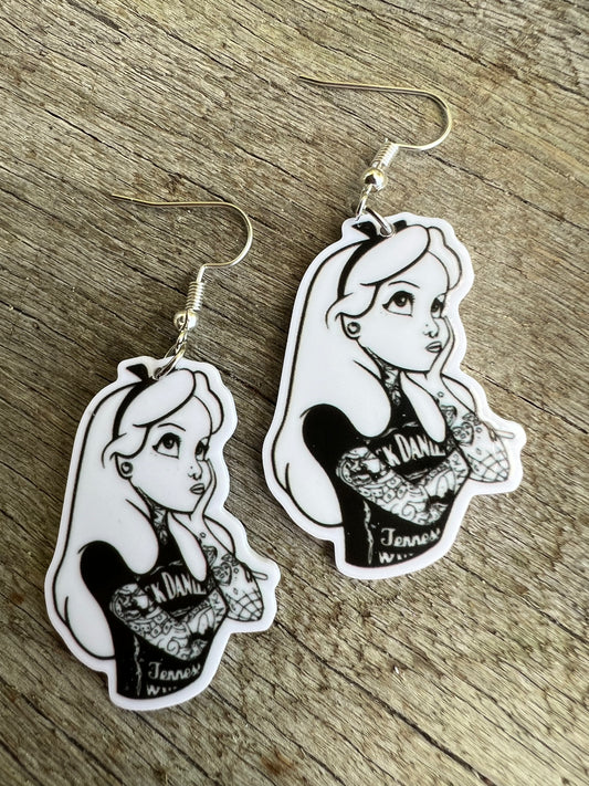 Tattooed Alice Earrings