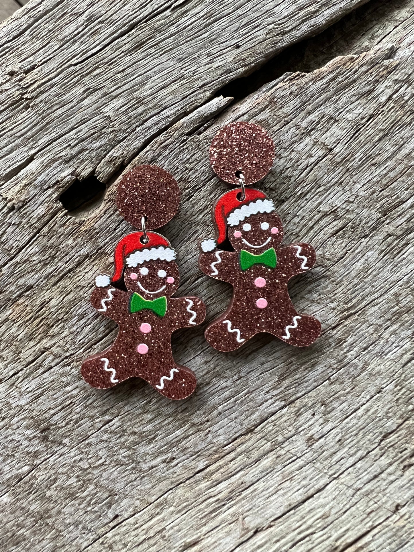 Christmas Gingerbread Man Earrings