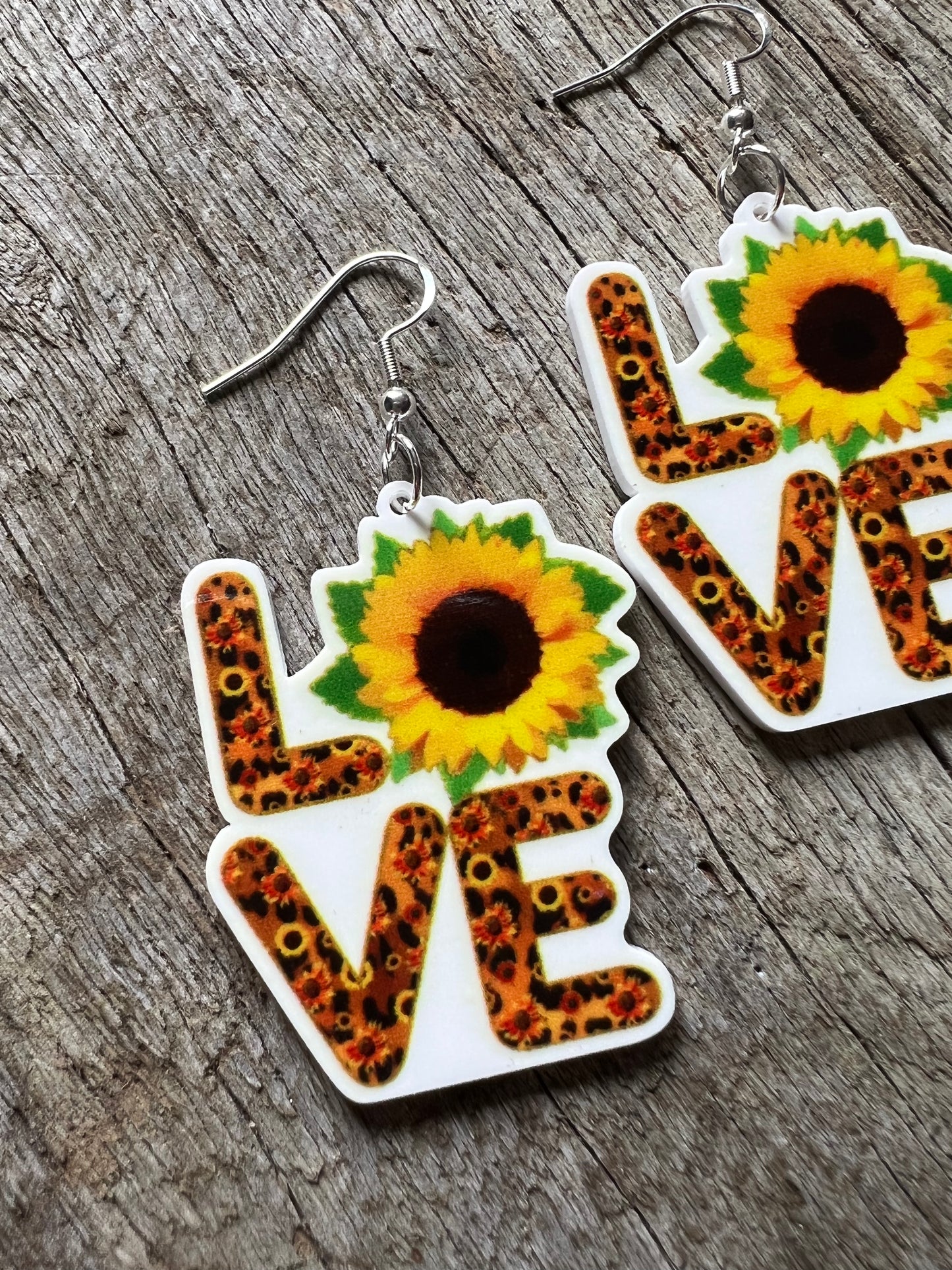 Sunflower Love Resin Earrings