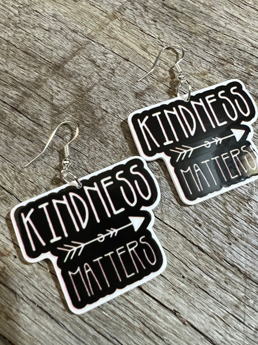 Kindness Matters Resin Earrings