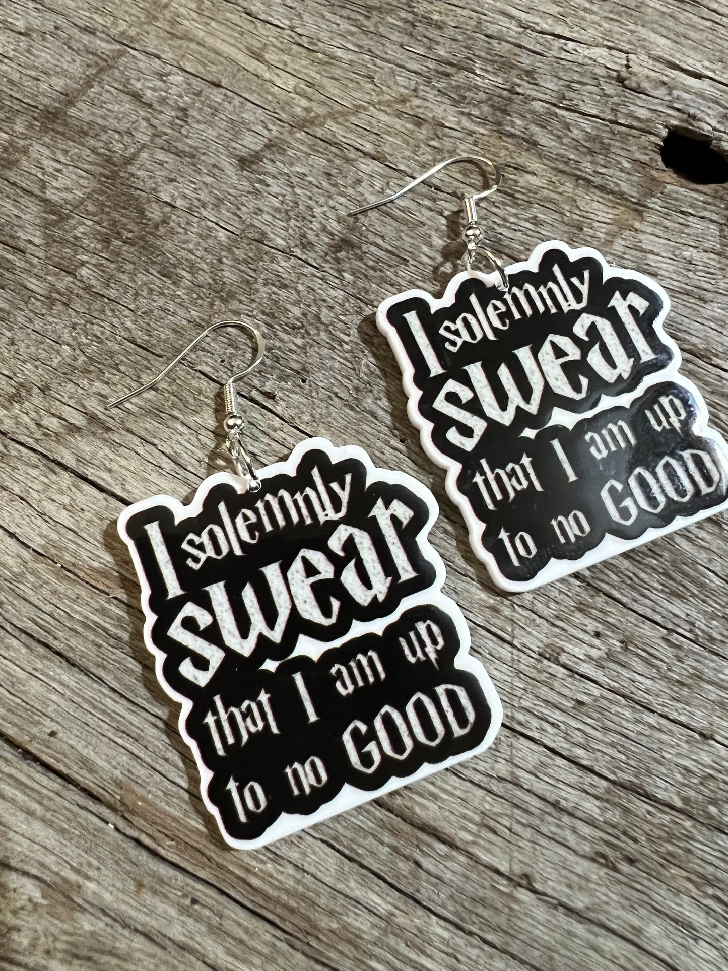 Solemnly Swear Black Earrings