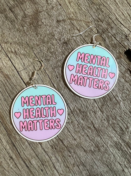 Mental Health Matters Resin Earrings