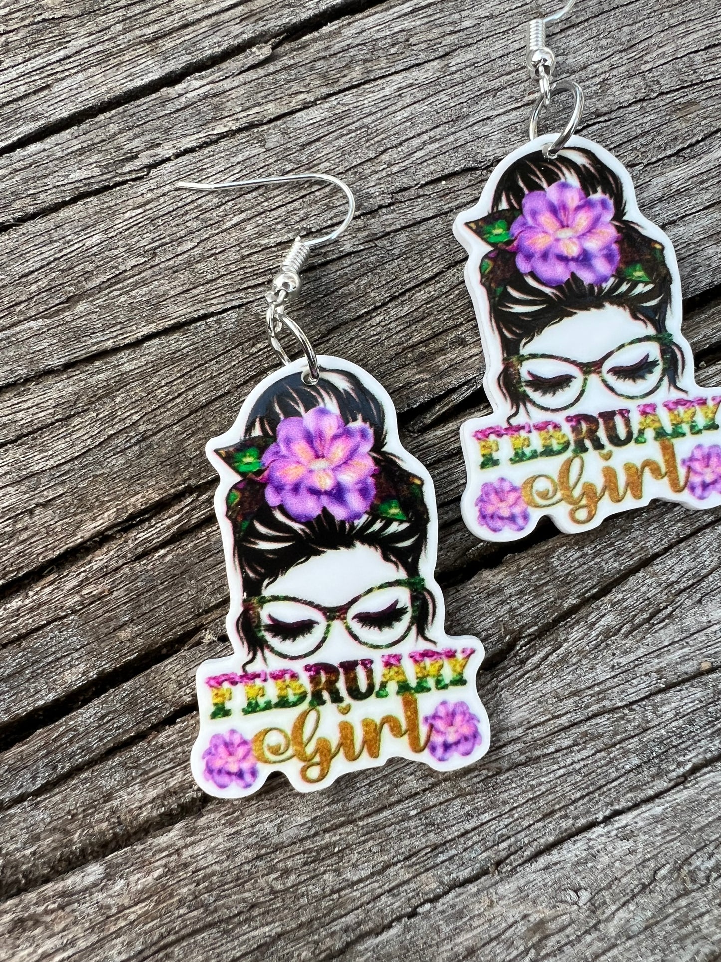 February Girl Earrings
