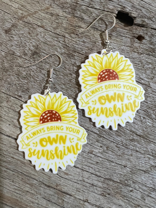 Always Bring The Sunshine Resin Earrings