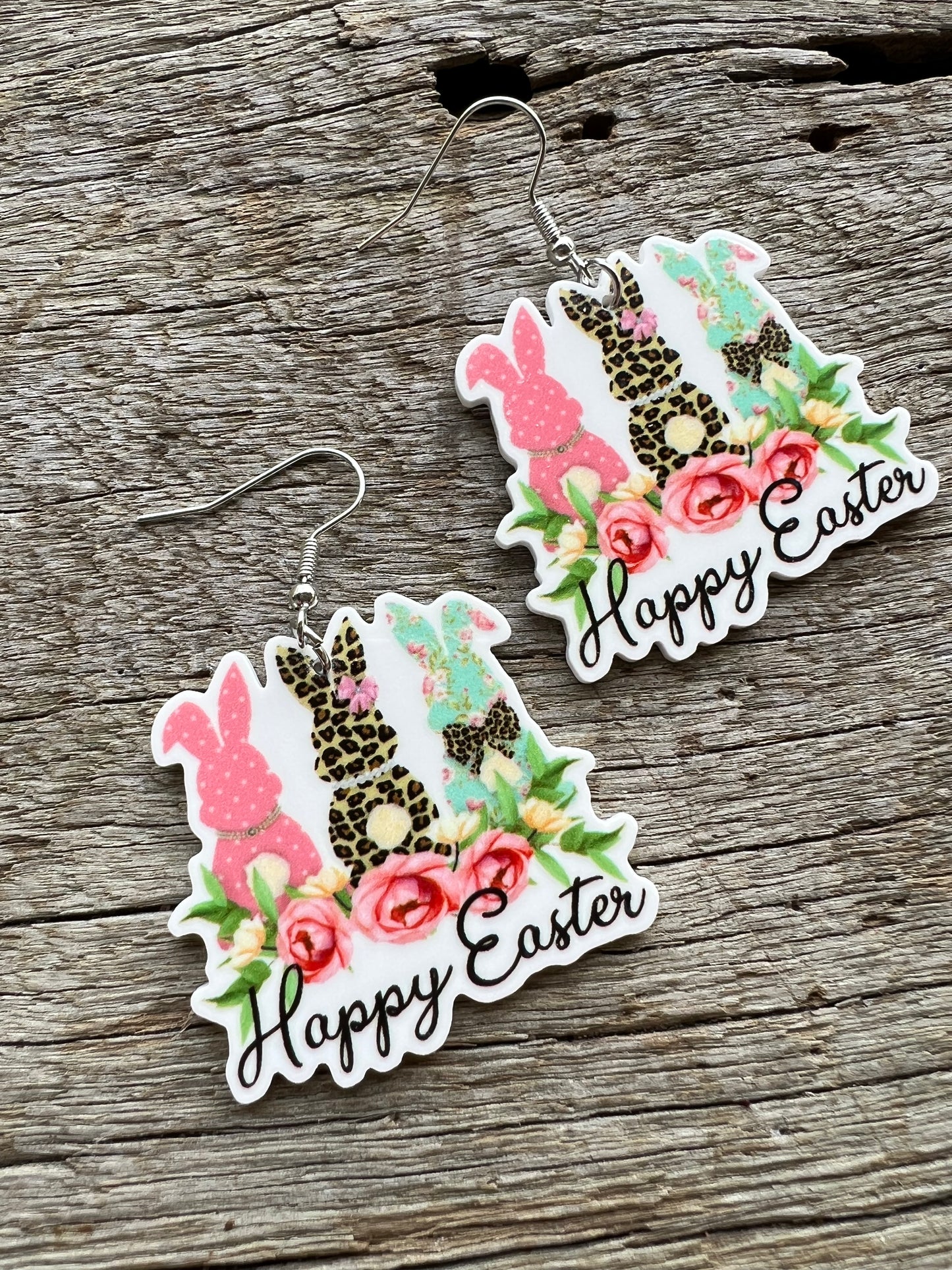 Happy Bunny Easter Earrings