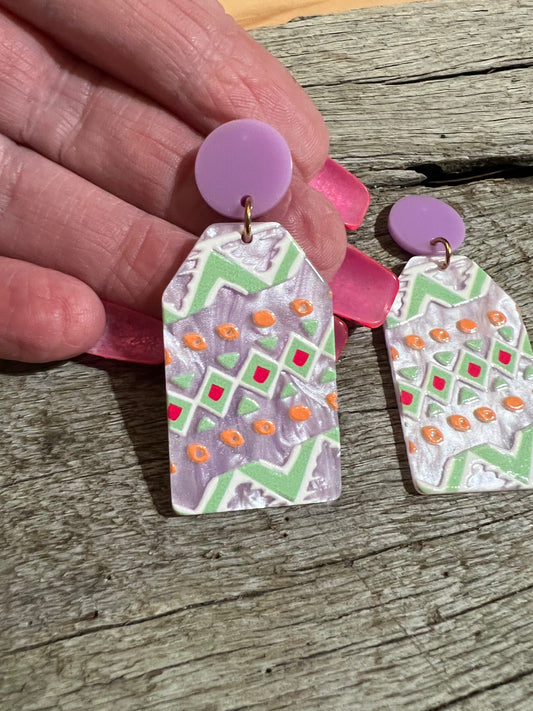 Pretty Chevron Stud Earrings