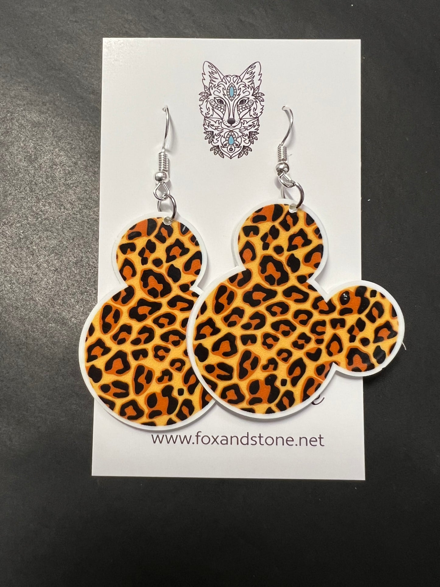 Leopard Mouse Earrings