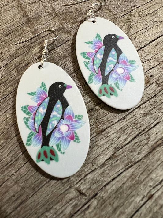 Pretty Black Bird Earrings