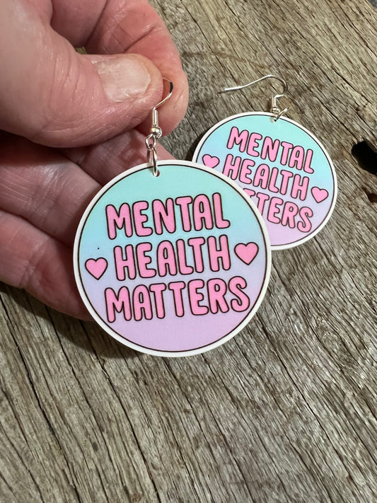 Mental Health Matters Resin Earrings