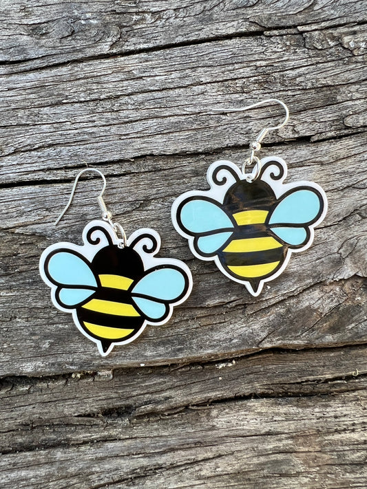 Beeautiful Bee Resin Earrings