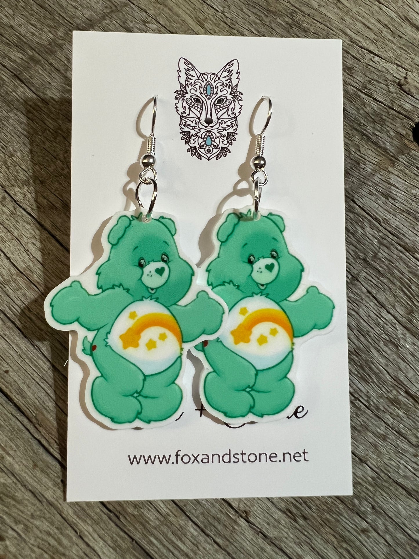 Minty Bear Plannar Earrings