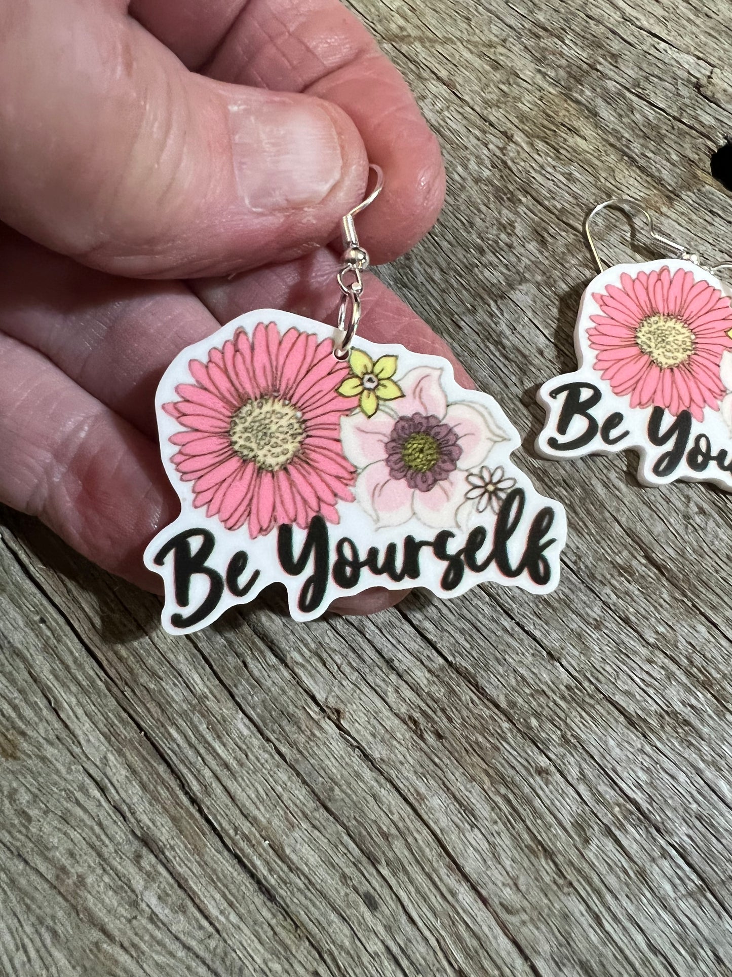 Be Yourself Flower Resin Earrings