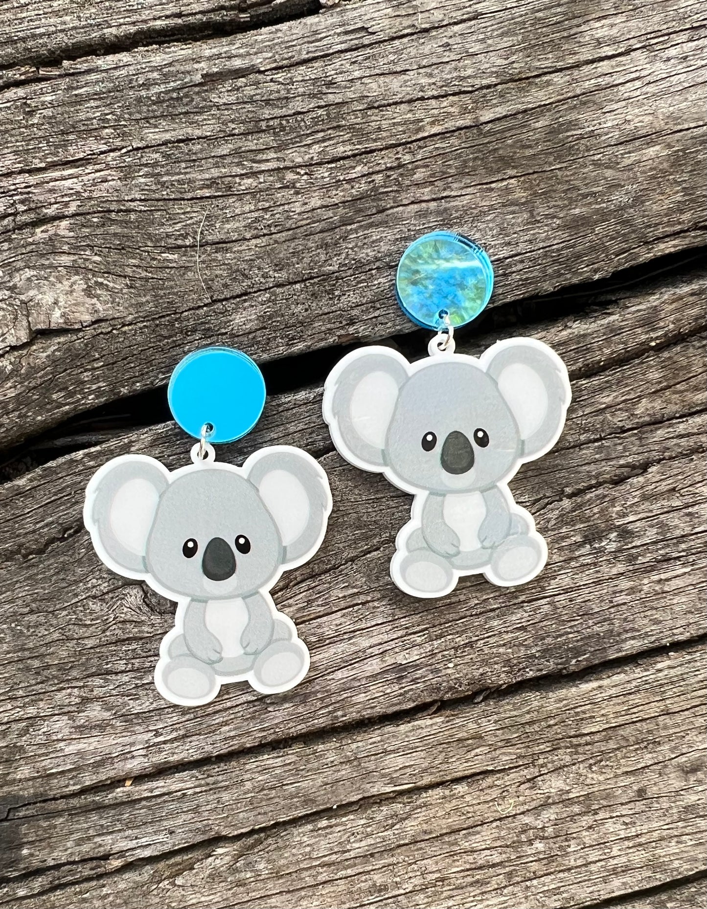 Australia Day Mirror Koala Earrings