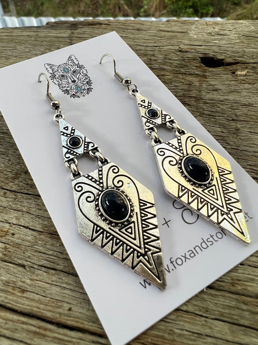 Luxe Silver Drop Metal Dangles