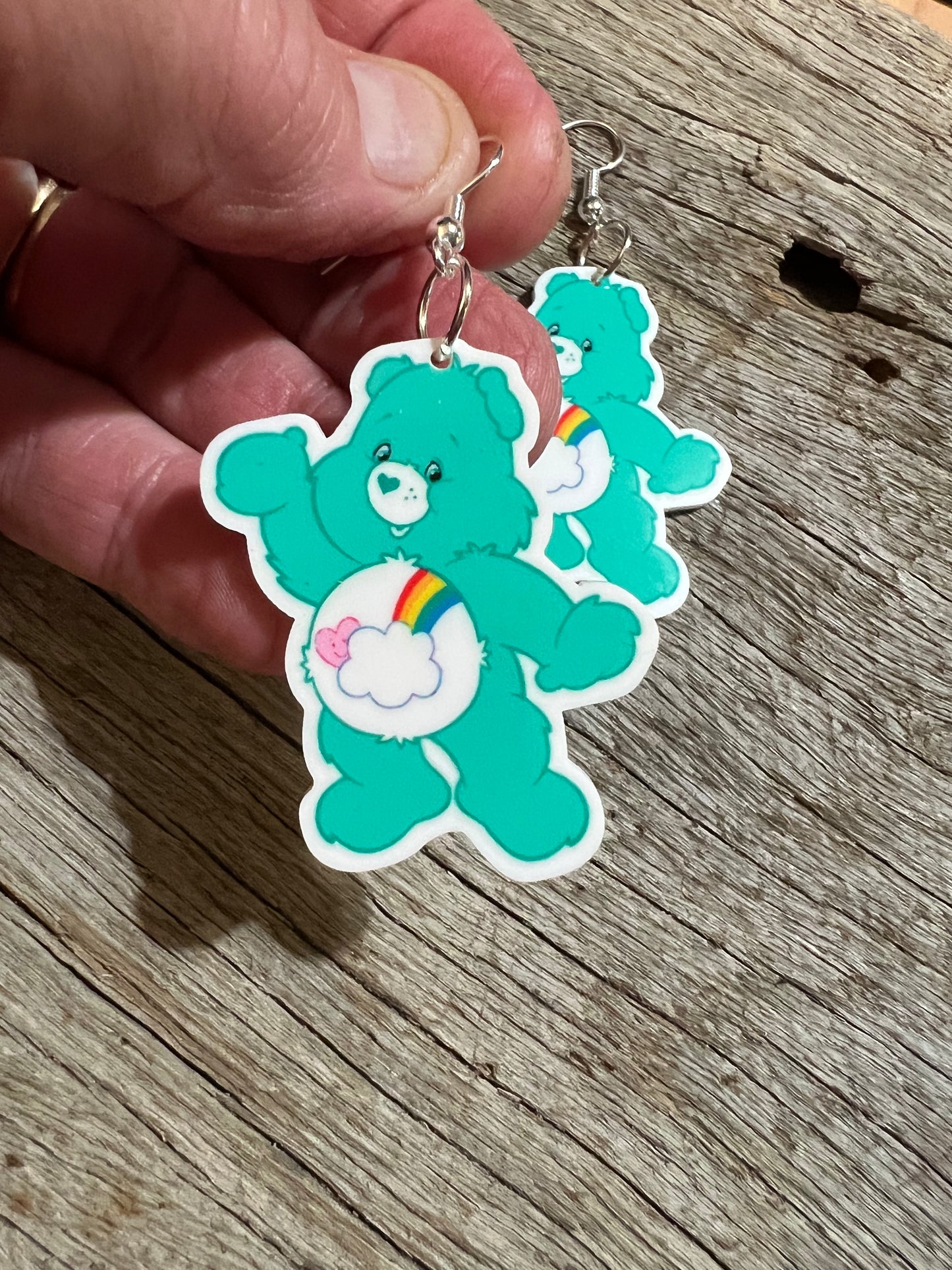 Turquoise Bear Plannar Earrings