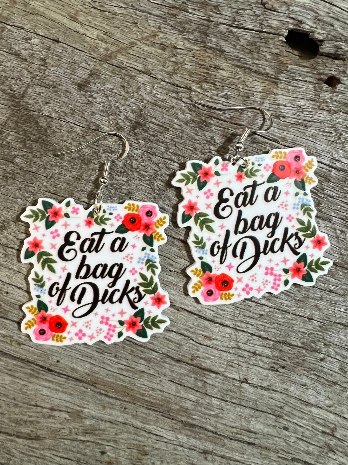 Eat A Bag Resin Earrings