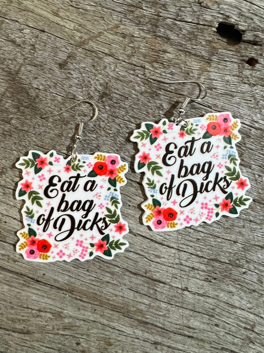 Eat A Bag Resin Earrings