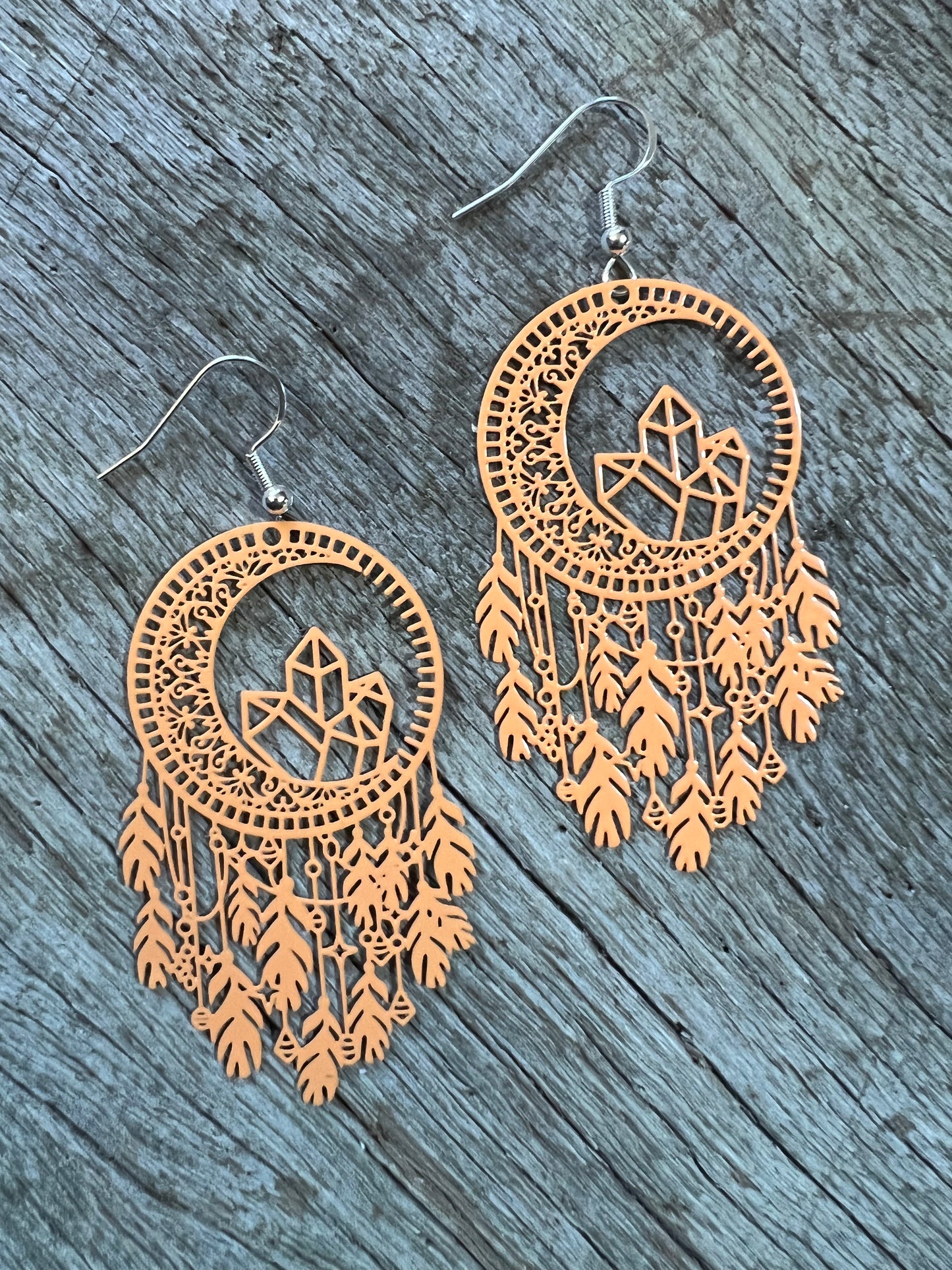 Orange Dream Catcher Crystal Filigree