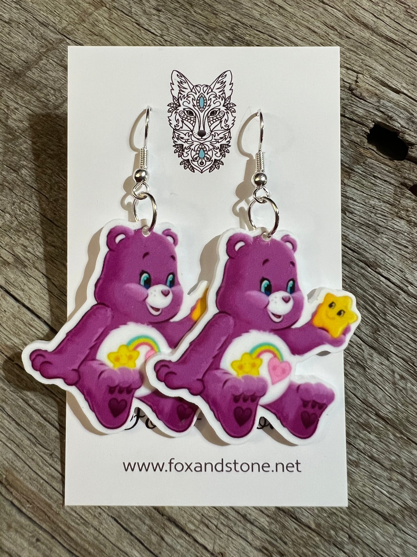 Plum Bear Plannar Earrings
