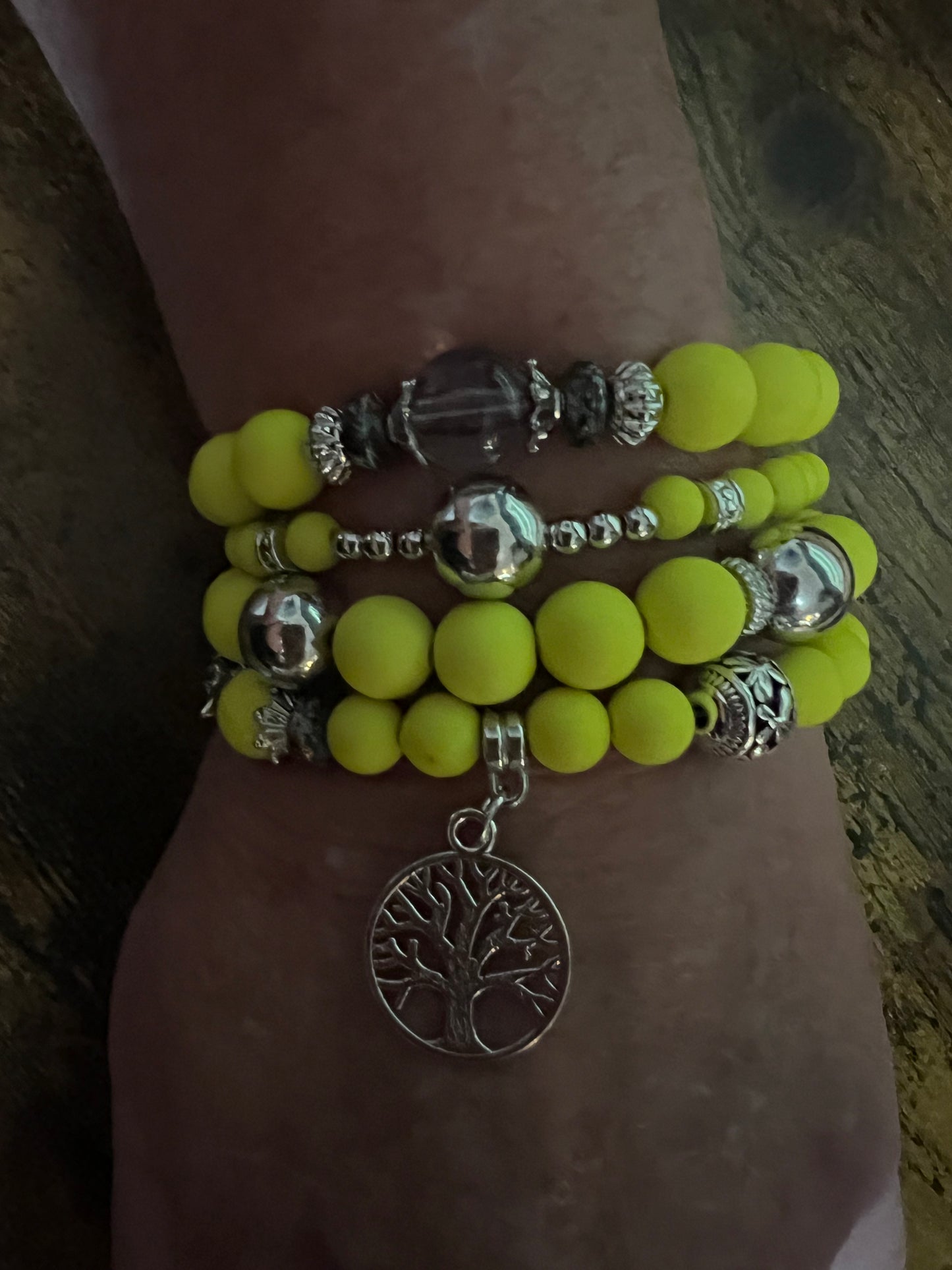 Sunshine Neon Yellow Bracelet Stack