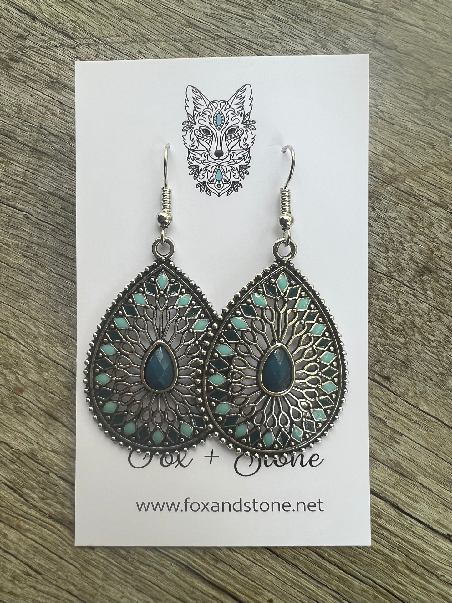 Beautiful Boho Teardrop Metal Dangles