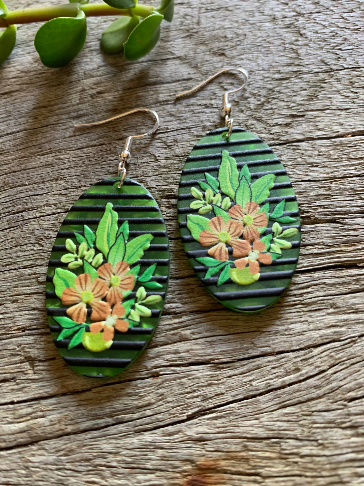 Oval Garden Earrings